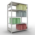 Grundregal, Fachbodenregal Stecksystem MULTIplus150, 2000...