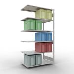 Anbauregal, Fachbodenregal Stecksystem MULTIplus150, 2500...