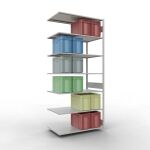 Anbauregal, Fachbodenregal Stecksystem MULTIplus150, 3000...