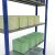 Grundregal, Fachbodenregal Stecksystem MULTIplus150, 2000 x 1300 x 300 mm (HxBxT), 5 Fachböden, Längenriegel, RAL 5010 enzianblau/verzinkt