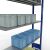 Anbauregal, Fachbodenregal Stecksystem MULTIplus150, 2000 x 1300 x 300 mm (HxBxT), 5 Fachböden, Längenriegel, RAL 5010 enzianblau/verzinkt