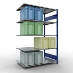 Anbauregal, Fachbodenregal Stecksystem MULTIplus150, 2000...