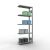 Anbauregal, Fachbodenregal Stecksystem MULTIplus250, 2000 x 750 x 300 mm (HxBxT), 5 Fachböden, Längenriegel, verzinkt