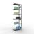 Anbauregal, Fachbodenregal Stecksystem MULTIplus250, 2500 x 750 x 400 mm (HxBxT), 6 Fachböden, Längenriegel, verzinkt
