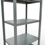 Grundregal, Fachbodenregal Stecksystem MULTIplus250, 2000 x 750 x 500 mm (HxBxT), 5 Fachböden, Längenriegel, verzinkt