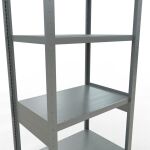 Grundregal, Fachbodenregal Stecksystem MULTIplus250, 2500 x 750 x 500 mm (HxBxT), 6 Fachböden, Längenriegel, verzinkt