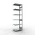 Anbauregal, Fachbodenregal Stecksystem MULTIplus250, 2500 x 750 x 500 mm (HxBxT), 6 Fachböden, Längenriegel, verzinkt