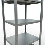 Grundregal, Fachbodenregal Stecksystem MULTIplus250, 2000 x 750 x 600 mm (HxBxT), 5 Fachböden, Längenriegel, verzinkt
