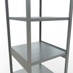 Grundregal, Fachbodenregal Stecksystem MULTIplus250, 3000 x 750 x 800 mm (HxBxT), 7 Fachböden, Längenriegel, verzinkt