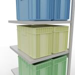 Anbauregal, Fachbodenregal Stecksystem MULTIplus250, 2500 x 750 x 800 mm (HxBxT), 6 Fachböden, Längenriegel, RAL 7035 lichtgrau