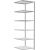 Anbauregal, Fachbodenregal Stecksystem MULTIplus250, 2500 x 750 x 800 mm (HxBxT), 6 Fachböden, Längenriegel, RAL 7035 lichtgrau