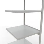 Anbauregal, Fachbodenregal Stecksystem MULTIplus250, 3000 x 750 x 800 mm (HxBxT), 7 Fachböden, Längenriegel, RAL 7035 lichtgrau
