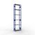 Grundregal, Fachbodenregal Stecksystem MULTIplus250, 3000 x 750 x 300 mm (HxBxT), 7 Fachböden, Längenriegel, RAL 5010 enzianblau/verzinkt/verzinkt