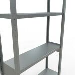 Grundregal, Fachbodenregal Stecksystem MULTIplus250, 3000 x 1000 x 300 mm (HxBxT), 7 Fachböden, Längenriegel, verzinkt