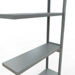 Anbauregal, Fachbodenregal Stecksystem MULTIplus250, 3000 x 1000 x 300 mm (HxBxT), 7 Fachböden, Längenriegel, verzinkt