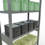 Grundregal, Fachbodenregal Stecksystem MULTIplus250, 2500 x 1000 x 400 mm (HxBxT), 6 Fachböden, Längenriegel, verzinkt