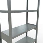 Grundregal, Fachbodenregal Stecksystem MULTIplus250, 2500 x 1000 x 400 mm (HxBxT), 6 Fachböden, Längenriegel, verzinkt