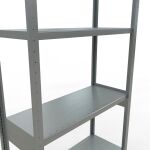 Grundregal, Fachbodenregal Stecksystem MULTIplus250, 3000 x 1000 x 400 mm (HxBxT), 7 Fachböden, Längenriegel, verzinkt