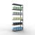 Anbauregal, Fachbodenregal Stecksystem MULTIplus250, 2500 x 1000 x 400 mm (HxBxT), 6 Fachböden, Längenriegel, verzinkt