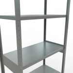 Grundregal, Fachbodenregal Stecksystem MULTIplus250, 3000 x 1000 x 500 mm (HxBxT), 7 Fachböden, Längenriegel, verzinkt