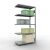 Anbauregal, Fachbodenregal Stecksystem MULTIplus250, 2000 x 1000 x 500 mm (HxBxT), 5 Fachböden, Längenriegel, verzinkt