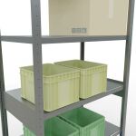 Grundregal, Fachbodenregal Stecksystem MULTIplus250, 2500 x 1000 x 600 mm (HxBxT), 6 Fachböden, Längenriegel, verzinkt