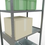 Grundregal, Fachbodenregal Stecksystem MULTIplus250, 3000 x 1000 x 600 mm (HxBxT), 7 Fachböden, Längenriegel, verzinkt