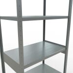 Grundregal, Fachbodenregal Stecksystem MULTIplus250, 3000 x 1000 x 600 mm (HxBxT), 7 Fachböden, Längenriegel, verzinkt