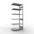 Anbauregal, Fachbodenregal Stecksystem MULTIplus250, 2500 x 1000 x 600 mm (HxBxT), 6 Fachböden, Längenriegel, verzinkt