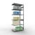 Anbauregal, Fachbodenregal Stecksystem MULTIplus250, 2500 x 1000 x 600 mm (HxBxT), 6 Fachböden, Längenriegel, verzinkt