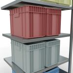 Anbauregal, Fachbodenregal Stecksystem MULTIplus250, 2000 x 1000 x 800 mm (HxBxT), 5 Fachböden, Längenriegel, verzinkt