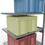 Anbauregal, Fachbodenregal Stecksystem MULTIplus250, 2500 x 1000 x 800 mm (HxBxT), 6 Fachböden, Längenriegel, verzinkt