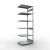 Anbauregal, Fachbodenregal Stecksystem MULTIplus250, 3000 x 1000 x 800 mm (HxBxT), 7 Fachböden, Längenriegel, verzinkt