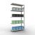 Anbauregal, Fachbodenregal Stecksystem MULTIplus250, 2000 x 1000 x 300 mm (HxBxT), 5 Fachböden, Längenriegel, RAL 7035 lichtgrau