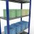 Grundregal, Fachbodenregal Stecksystem MULTIplus250, 2000 x 1000 x 400 mm (HxBxT), 5 Fachböden, Längenriegel, RAL 5010 enzianblau/verzinkt