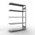 Anbauregal, Fachbodenregal Stecksystem MULTIplus250, 2000 x 1300 x 400 mm (HxBxT), 5 Fachböden, Längenriegel, verzinkt