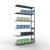 Anbauregal, Fachbodenregal Stecksystem MULTIplus250, 2500 x 1300 x 400 mm (HxBxT), 6 Fachböden, Längenriegel, verzinkt