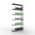 Anbauregal, Fachbodenregal Stecksystem MULTIplus250, 3000 x 1300 x 400 mm (HxBxT), 7 Fachböden, Längenriegel, verzinkt