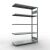 Anbauregal, Fachbodenregal Stecksystem MULTIplus250, 2000 x 1300 x 500 mm (HxBxT), 5 Fachböden, Längenriegel, verzinkt