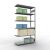 Anbauregal, Fachbodenregal Stecksystem MULTIplus250, 2500 x 1300 x 500 mm (HxBxT), 6 Fachböden, Längenriegel, verzinkt
