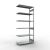 Anbauregal, Fachbodenregal Stecksystem MULTIplus250, 3000 x 1300 x 600 mm (HxBxT), 7 Fachböden, Längenriegel, verzinkt