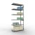 Anbauregal, Fachbodenregal Stecksystem MULTIplus250, 3000 x 1300 x 600 mm (HxBxT), 7 Fachböden, Längenriegel, verzinkt