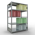 Grundregal, Fachbodenregal Stecksystem MULTIplus250, 2000...