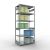 Grundregal, Fachbodenregal Stecksystem MULTIplus250, 3000 x 1300 x 800 mm (HxBxT), 7 Fachböden, Längenriegel, verzinkt