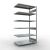 Anbauregal, Fachbodenregal Stecksystem MULTIplus250, 2500 x 1300 x 800 mm (HxBxT), 6 Fachböden, Längenriegel, verzinkt