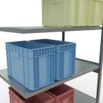 Anbauregal, Fachbodenregal Stecksystem MULTIplus250, 3000 x 1300 x 800 mm (HxBxT), 7 Fachböden, Längenriegel, verzinkt