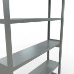 Grundregal, Fachbodenregal Stecksystem MULTIplus250, 2500 x 1300 x 300 mm (HxBxT), 6 Fachböden, Längenriegel, RAL 7035 lichtgrau