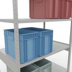 Grundregal, Fachbodenregal Stecksystem MULTIplus250, 3000 x 1300 x 800 mm (HxBxT), 7 Fachböden, Längenriegel, RAL 7035 lichtgrau