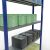 Grundregal, Fachbodenregal Stecksystem MULTIplus250, 2000 x 1300 x 300 mm (HxBxT), 5 Fachböden, Längenriegel, RAL 5010 enzianblau/verzinkt
