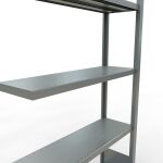 Anbauregal, Fachbodenregal Stecksystem MULTIplus330, 2000 x 1000 x 300 mm (HxBxT), 5 Fachböden, Längenriegel, verzinkt